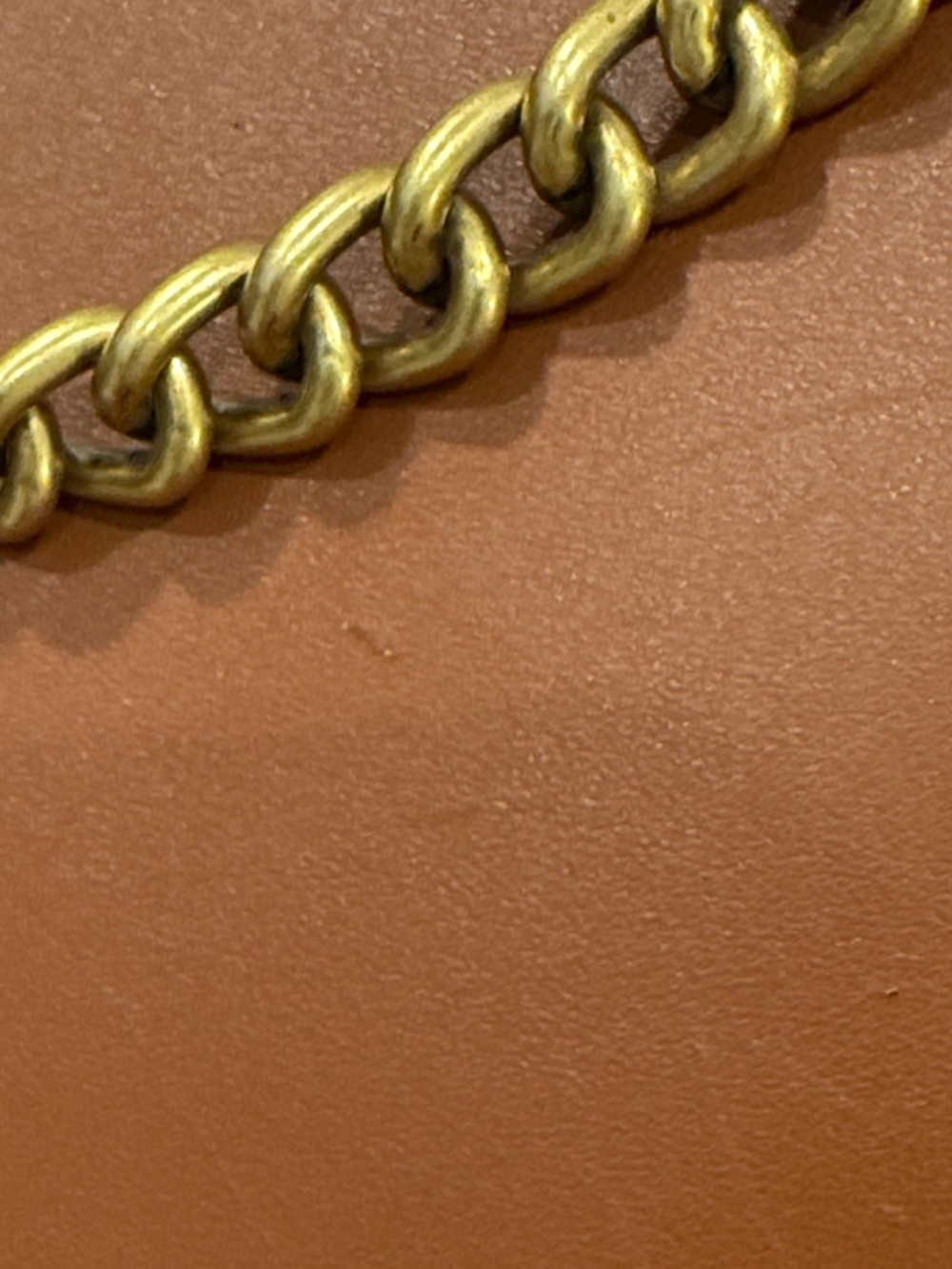 COACH Bag Signature Chain Central Brown Leather Tote - Picture 15 of 17